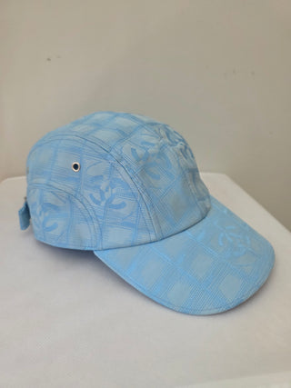 Chanel Light Blue Travel Ligne Interlocking CC Baseball Cap L sz