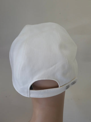Hermes White Blanc Naturel Cotton Davis Emile Cap 58 sz