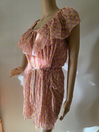 Louis Vuitton Beige Multicolor LV Monogram summer dress 4 sz