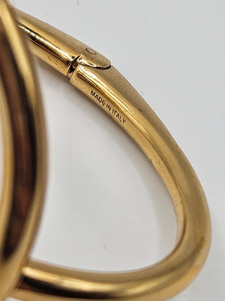 Fendi Gold-tone F Is Fendi Hinged Bangle Bracelet