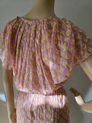 Louis Vuitton Beige Multicolor LV Monogram summer dress 4 sz