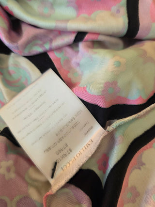 Emilio Pucci Purple Black multicolor printed Silk Mini Dress M sz