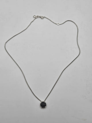 David Yurman Sterling silver Onyx Petite Chatelaine Necklace