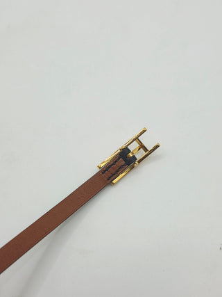 Hermès Black Leather Behapi Double Tour Bracelet