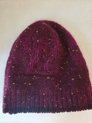 Louis Vuitton Burgundy LV Monogram Glitter Sequins Knit Beanie One size