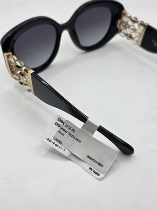 Chanel Black Butterfly Sunglasses Interlocking CC Logo Sunglasses