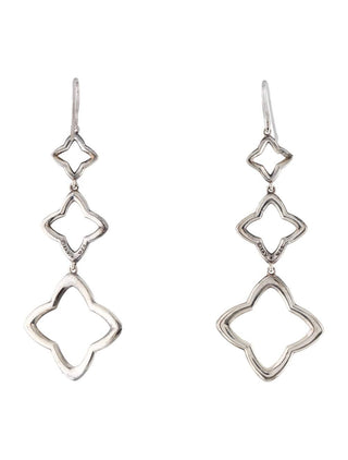 DAVID YURMAN Sterling silver Quatréfoil Triple-Drop Earrings