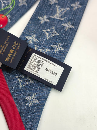 Louis Vuitton Blue LV X TM Silk Monogram Cerises Bandeau Denim