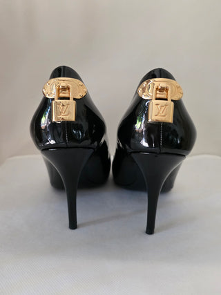 Louis Vuitton Oh Really! Black Patent Leather Pumps 37.5
