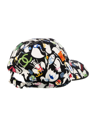 Chanel Black Interlocking CC Baseball Cap M sz