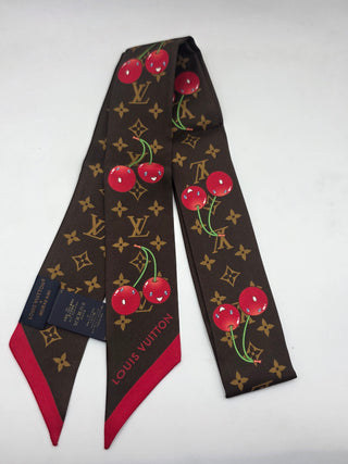 Louis Vuitton Brown LV X TM Silk Monogram Cerises Bandeau