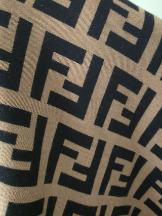 Fendi Brown FF Zucca Logo Pattern Oversized Shawl