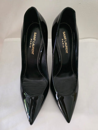 Saint Laurent Black Patent Leather Opyum YSL Pumps 39.5 sz