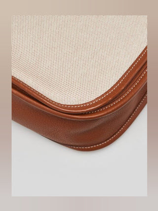 Hermès Gold Toile Canvas Evelyne II GM Bag