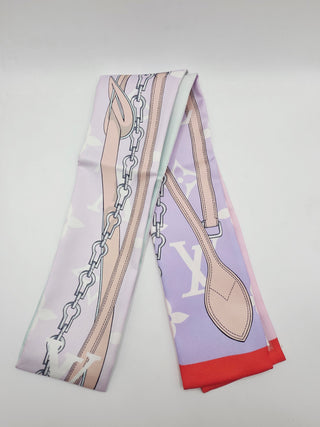 Louis Vuitton purple multicolor LV Monogram Silk Bandeau