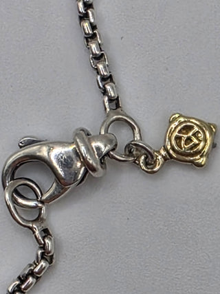 David Yurman Two-Tone Cable Heart Pendant Necklace