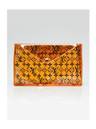 Louis Vuitton Orange LV Monogram PVC Envelope Pouch