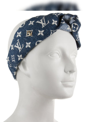 Louis Vuitton Blue LV Monogram Denim Bandeau Headband one size