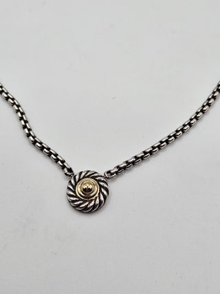 David Yurman Sterling Silver Cookie Color Classics Pendant Necklace