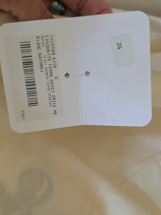 Hermes White Blanc Naturel Cotton Davis Emile Cap 58 sz