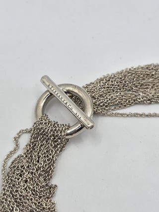 Tiffany & Co. Sterling Silver Heart Multi Strand Toggle Necklace