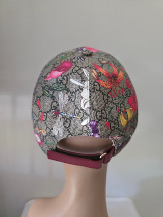 Gucci Beige GG Monogram floral Baseball Cap M sz