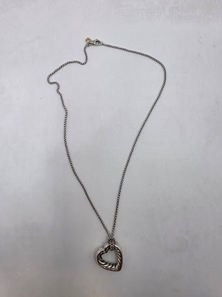 David Yurman Two-Tone Cable Heart Pendant Necklace