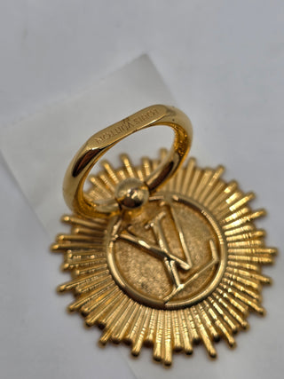 Louis Vuitton Gold-tone LV Logo Vendome Phone Ring