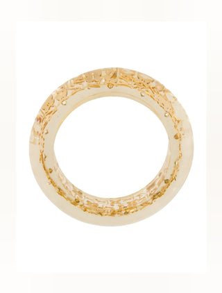 Louis Vuitton Gold-tone Crystal Resin Inclusions Bangle Bracelet