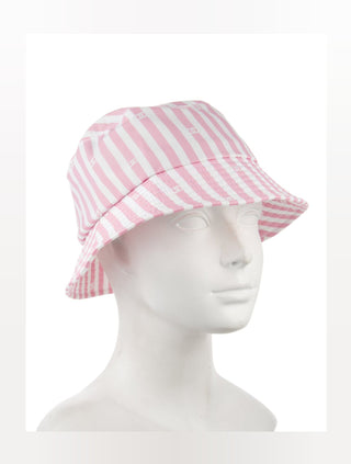 Chanel Pink Interlocking CC Logo Printed bucket hat M sz
