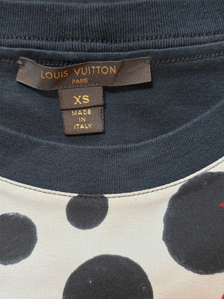 Louis Vuitton Black multicolor 2017 Polka Dot LV Print T-Shirt XS sz