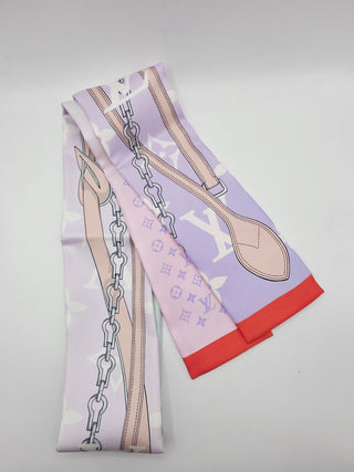 Louis Vuitton purple multicolor LV Monogram Silk Bandeau