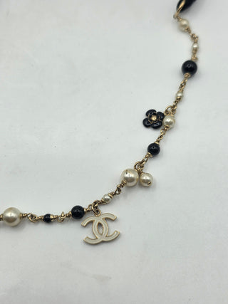 Chanel 2010 Interlocking CC Camellia Charm Headband