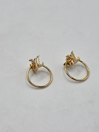 Louis Vuitton Gold-tone LV Logo Eclipse Earrings
