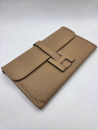 Hermès Beige leather 2021 Jige Duo Wallet