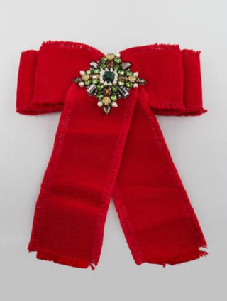 Gucci Red Grosgrain Ribbon Brooch