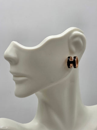 Hermès Gold-tone Pop H Stud Earrings