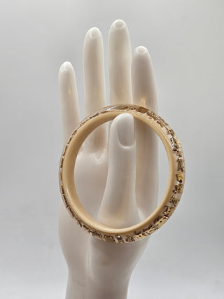 Louis Vuitton Brige Gold Resin Crystal Narrow Inclusion Bangle