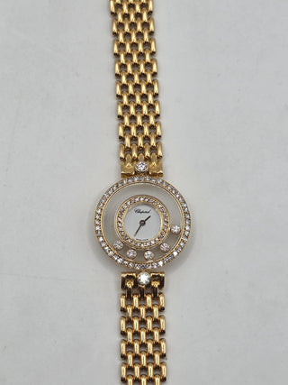 Chopard 18 k gold Happy Diamonds Watch