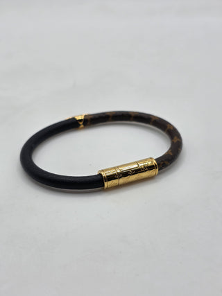 Louis Vuitton Brown LV Monogram Daily Confidential Bracelet 17 sz