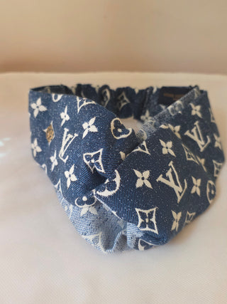 Louis Vuitton Blue LV Monogram Denim Bandeau Headband one size
