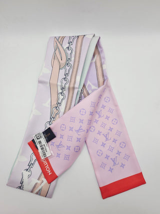 Louis Vuitton purple multicolor LV Monogram Silk Bandeau
