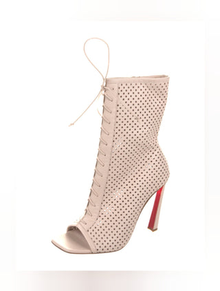 Christian Louboutin Beige perforated leather Gladiator boots 39.5 sz