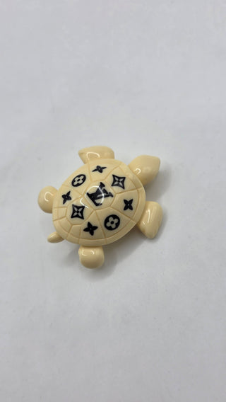 Louis Vuitton Multicolor Resin Teddy Bear & Turtle Brooch Set