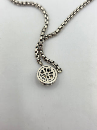 David Yurman Sterling Silver Pearl Cookie Pendant Necklace