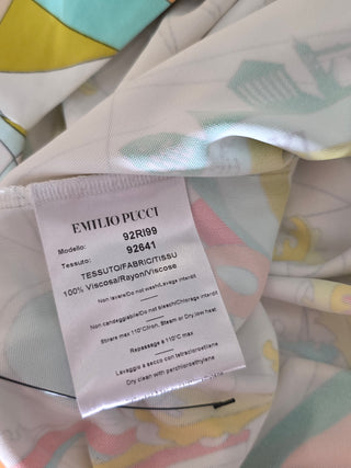 Emilio Pucci Multicolor Printed long-sleeved summer dress 38 sz