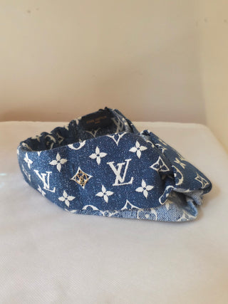 Louis Vuitton Blue LV Monogram Denim Bandeau Headband one size