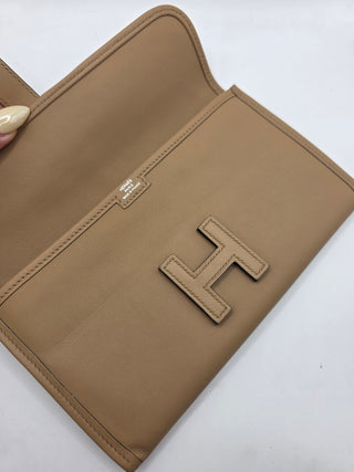 Hermès Beige leather 2021 Jige Duo Wallet