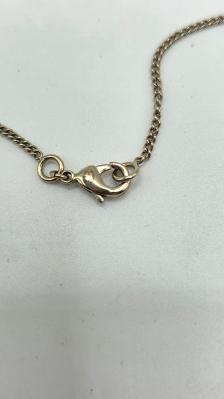 Chanel Faux Pearl Enamel CC Logo Pendant Necklace