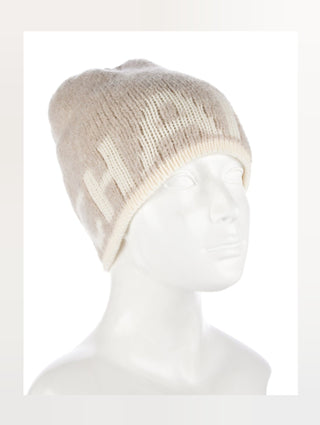 Chanel Beige 2021 Logo Printed Beanie w/ Tags